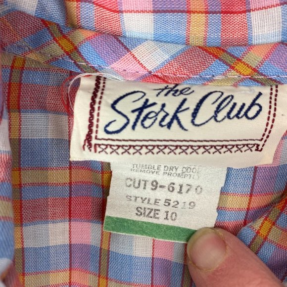 The Stork Club‎ Vintage Maternity Top Plaid size 10 - Picture 4 of 4
